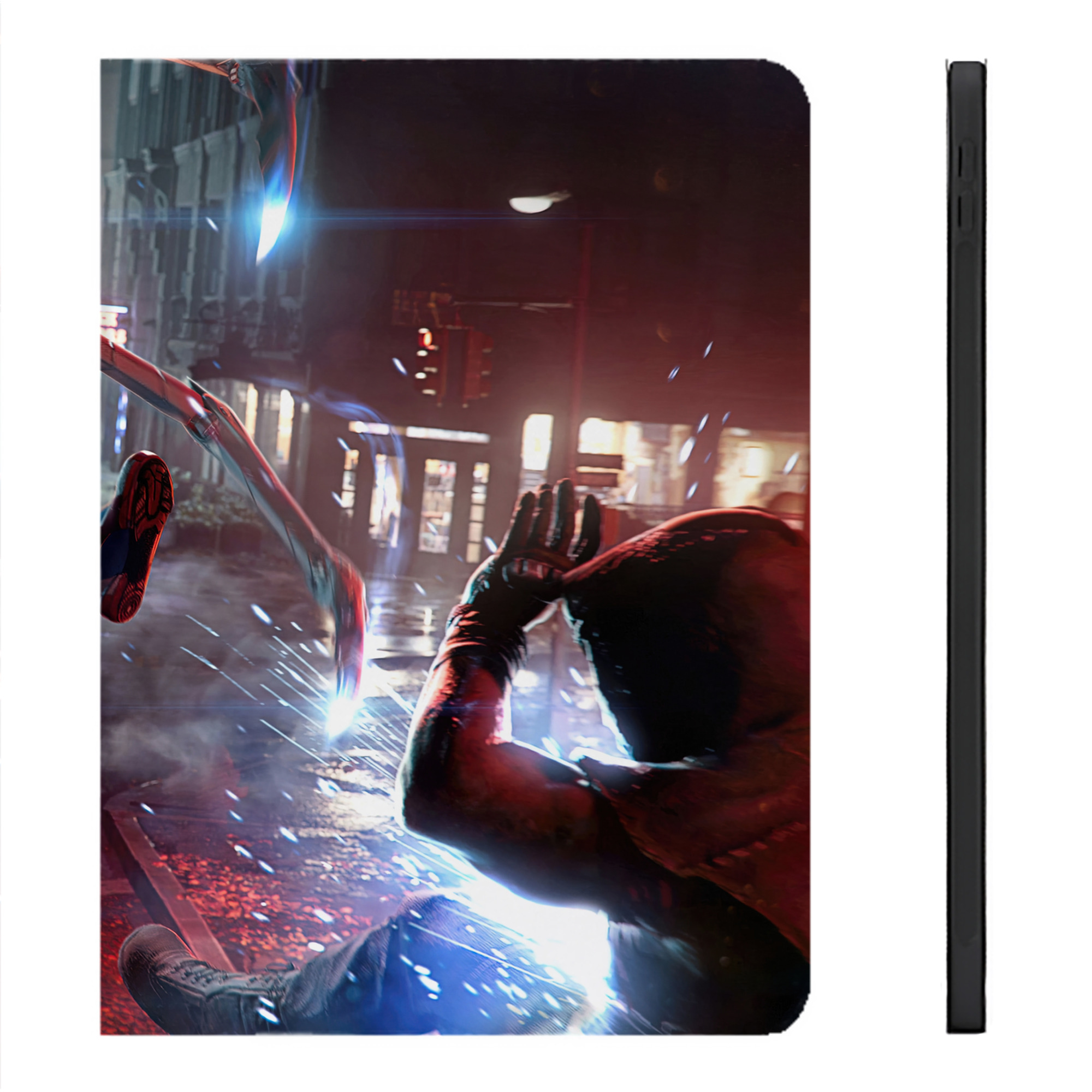 （画像用） Spider Man スパイダーマン IPadケース ペンホルダー付き ブックスタイルデザイン
